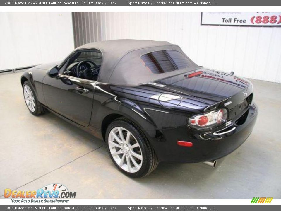 2008 Mazda MX-5 Miata Touring Roadster Brilliant Black / Black Photo #7