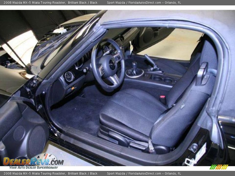 2008 Mazda MX-5 Miata Touring Roadster Brilliant Black / Black Photo #12