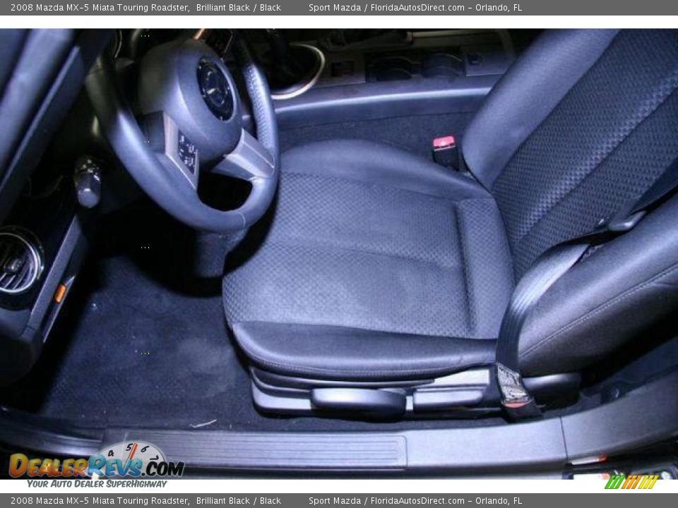 2008 Mazda MX-5 Miata Touring Roadster Brilliant Black / Black Photo #13