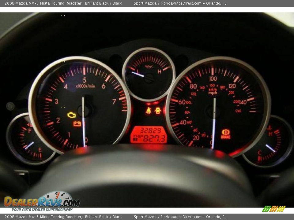 2008 Mazda MX-5 Miata Touring Roadster Brilliant Black / Black Photo #28