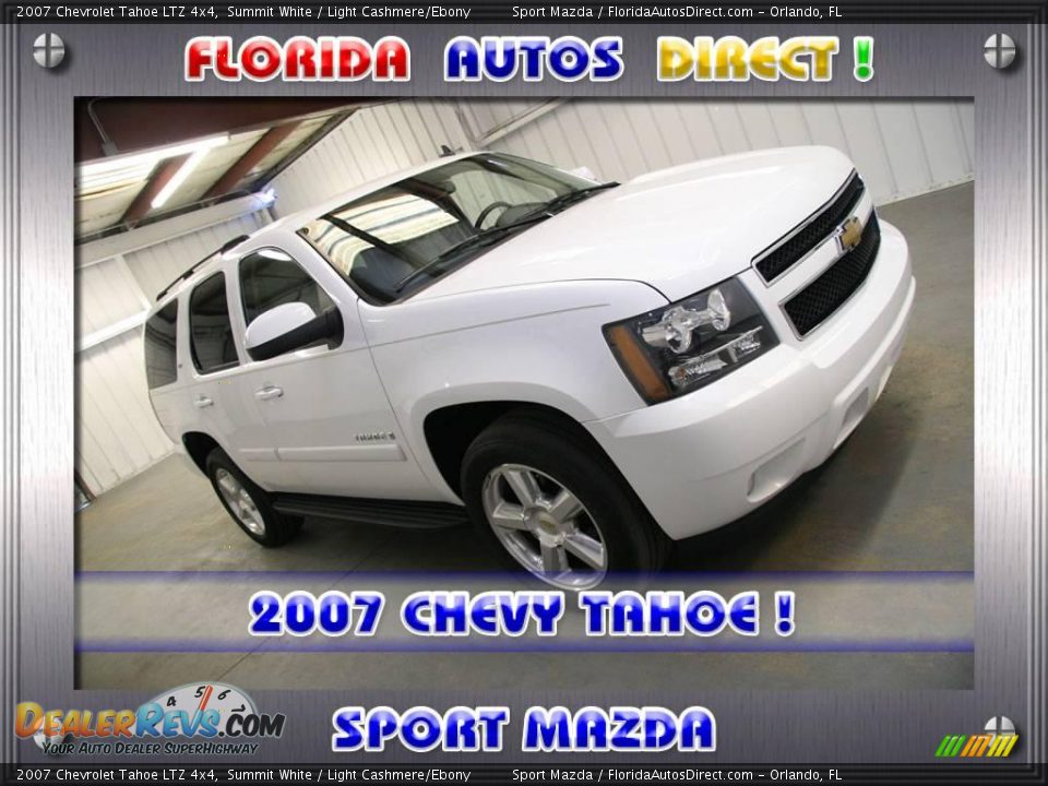 2007 Chevrolet Tahoe LTZ 4x4 Summit White / Light Cashmere/Ebony Photo #1
