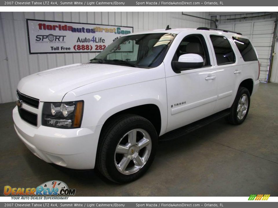 2007 Chevrolet Tahoe LTZ 4x4 Summit White / Light Cashmere/Ebony Photo #5