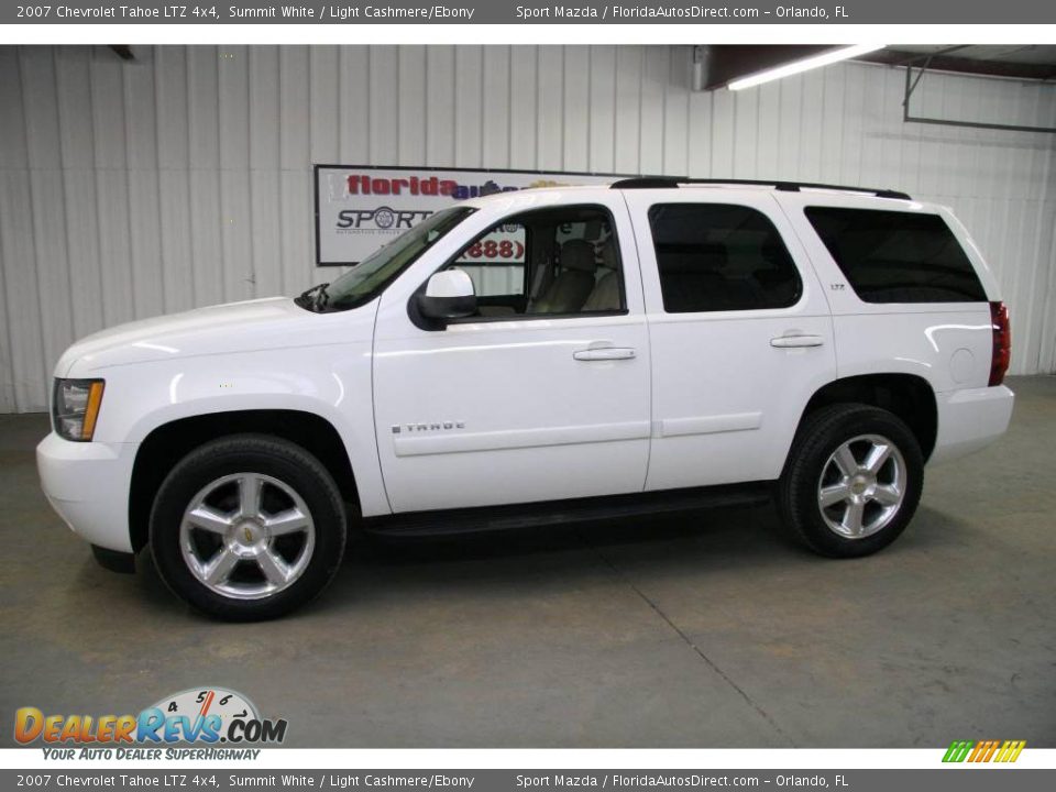 2007 Chevrolet Tahoe LTZ 4x4 Summit White / Light Cashmere/Ebony Photo #9