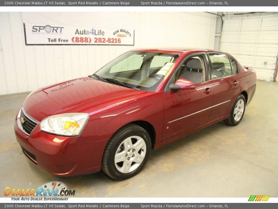 2006 Chevrolet Malibu LT V6 Sedan Sport Red Metallic / Cashmere Beige Photo #4