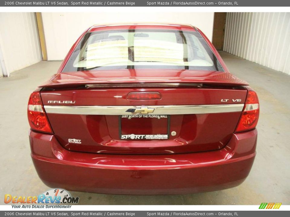 2006 Chevrolet Malibu LT V6 Sedan Sport Red Metallic / Cashmere Beige Photo #6