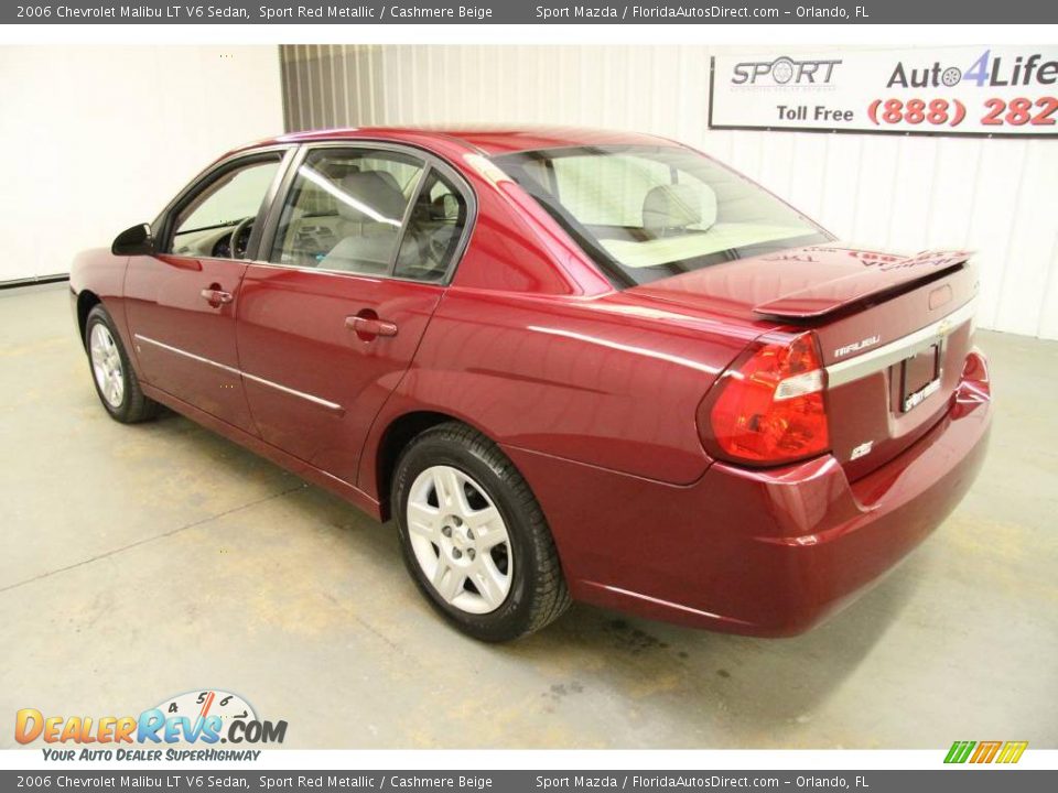 2006 Chevrolet Malibu LT V6 Sedan Sport Red Metallic / Cashmere Beige Photo #7