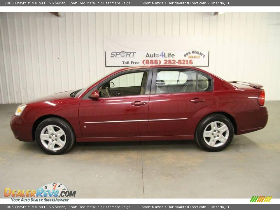 2006 Chevrolet Malibu LT V6 Sedan Sport Red Metallic / Cashmere Beige Photo #8