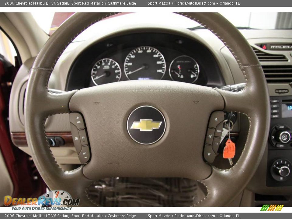 2006 Chevrolet Malibu LT V6 Sedan Sport Red Metallic / Cashmere Beige Photo #36