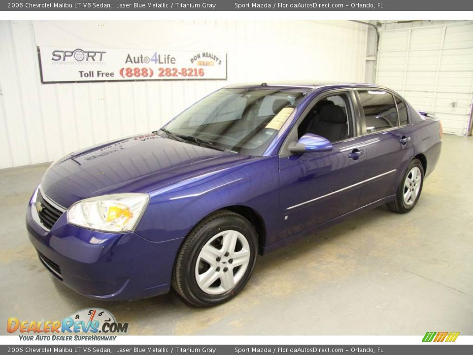 2006 Chevrolet Malibu LT V6 Sedan Laser Blue Metallic / Titanium Gray Photo #4