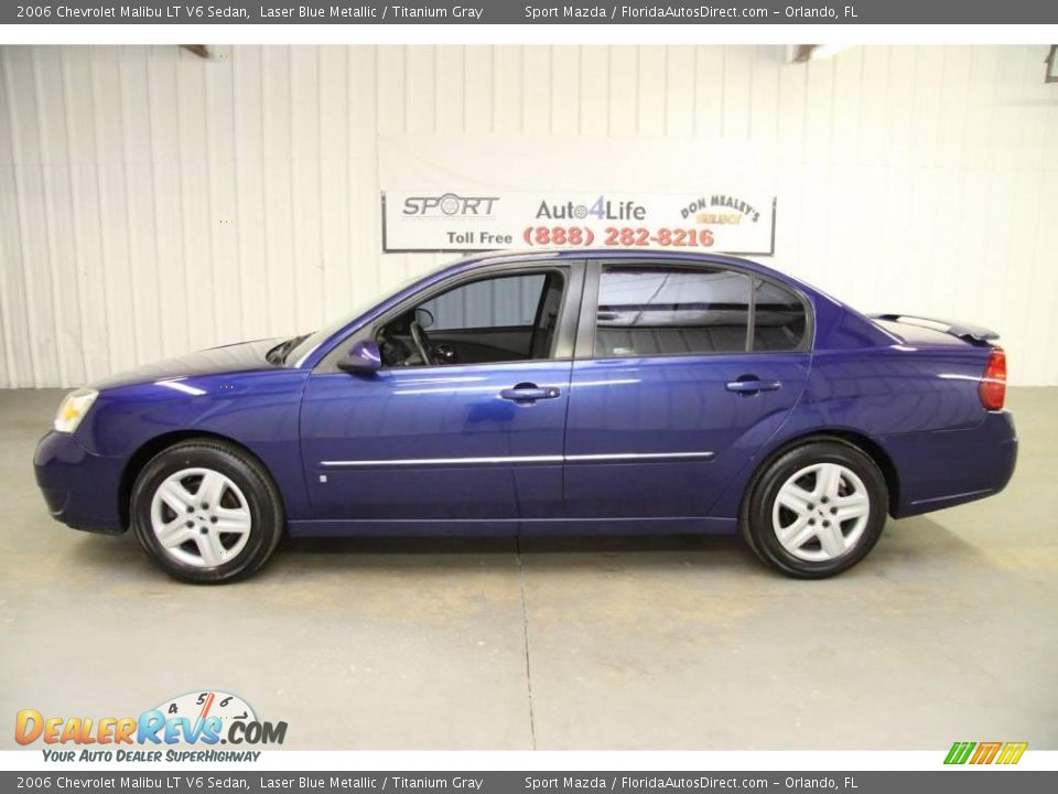 2006 Chevrolet Malibu LT V6 Sedan Laser Blue Metallic / Titanium Gray Photo #8