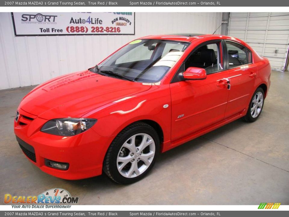 2007 Mazda MAZDA3 s Grand Touring Sedan True Red / Black Photo #4