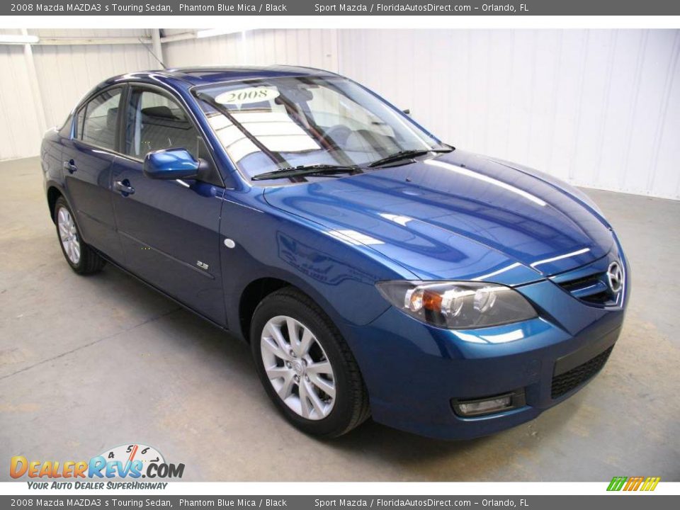2008 Mazda MAZDA3 s Touring Sedan Phantom Blue Mica / Black Photo #3