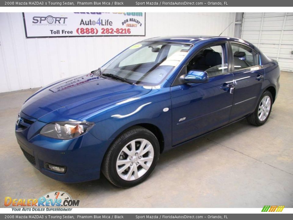 2008 Mazda MAZDA3 s Touring Sedan Phantom Blue Mica / Black Photo #5