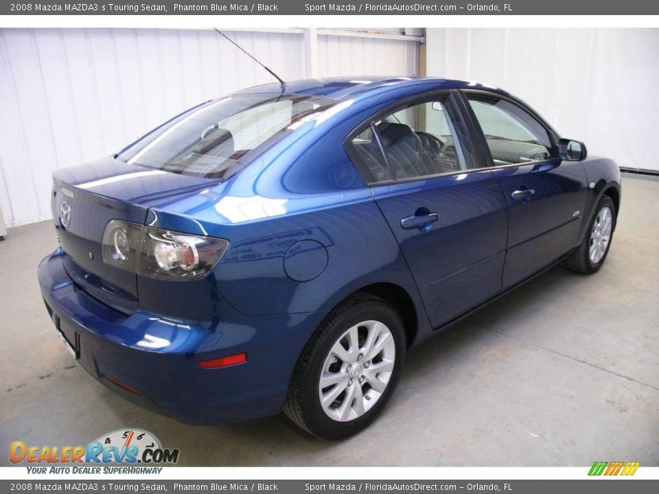 2008 Mazda MAZDA3 s Touring Sedan Phantom Blue Mica / Black Photo #6