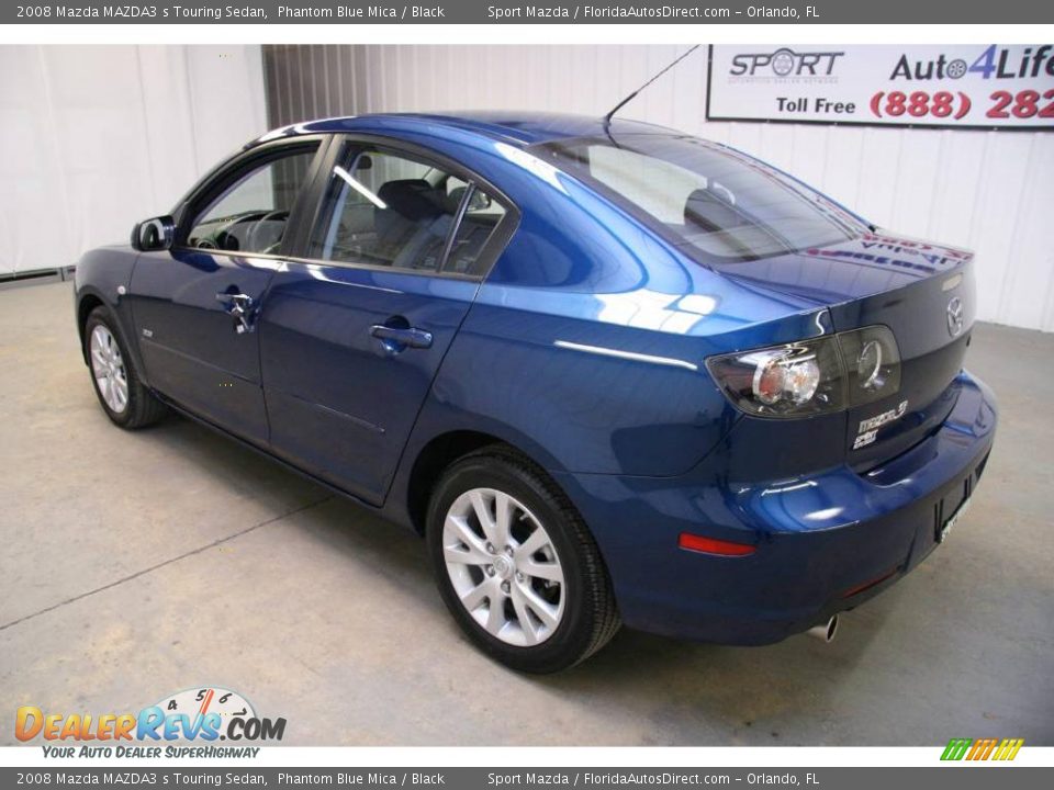 2008 Mazda MAZDA3 s Touring Sedan Phantom Blue Mica / Black Photo #8
