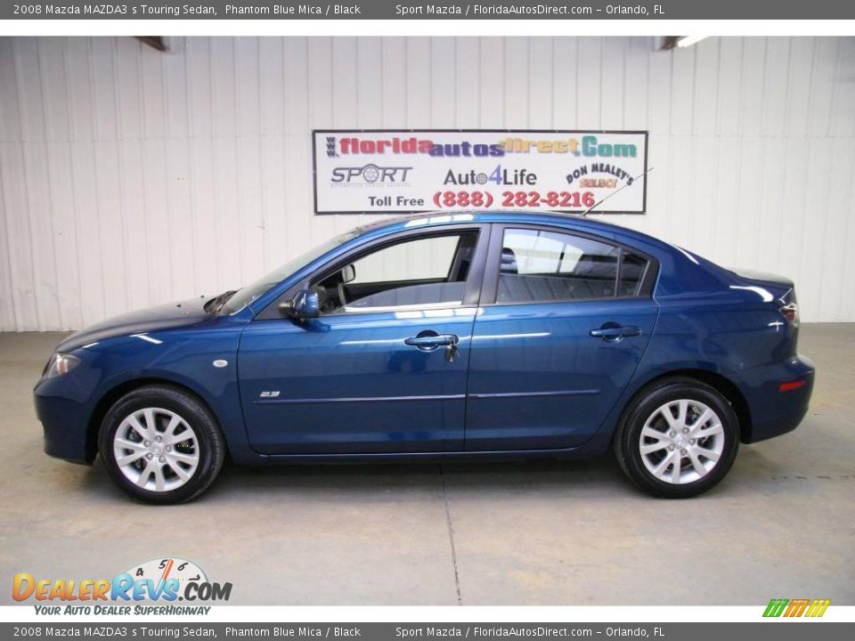 2008 Mazda MAZDA3 s Touring Sedan Phantom Blue Mica / Black Photo #9