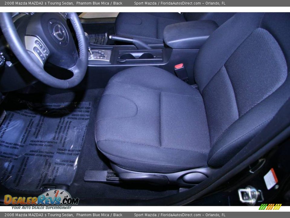 2008 Mazda MAZDA3 s Touring Sedan Phantom Blue Mica / Black Photo #17