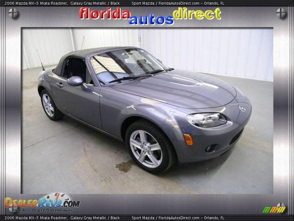 2006 Mazda MX-5 Miata Roadster Galaxy Gray Metallic / Black Photo #1