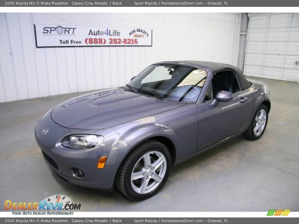 2006 Mazda MX-5 Miata Roadster Galaxy Gray Metallic / Black Photo #4