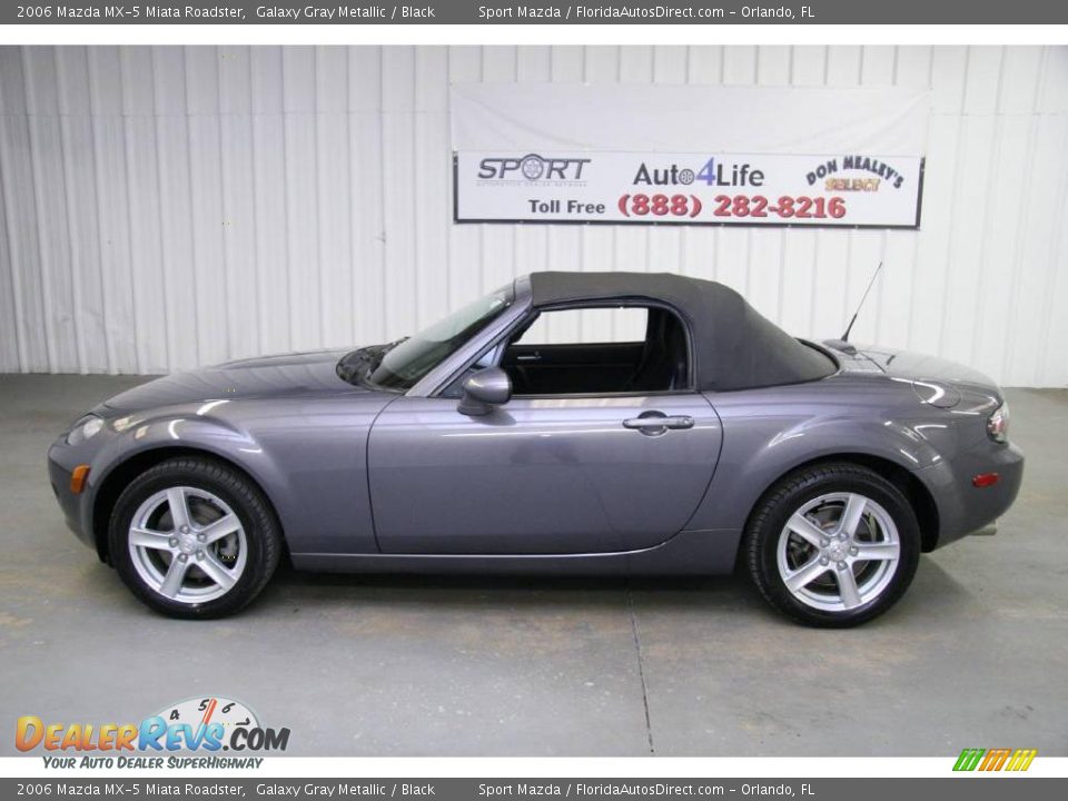 2006 Mazda MX-5 Miata Roadster Galaxy Gray Metallic / Black Photo #8