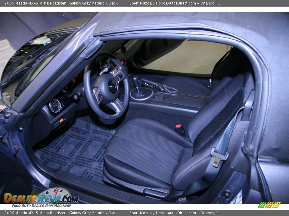 2006 Mazda MX-5 Miata Roadster Galaxy Gray Metallic / Black Photo #13