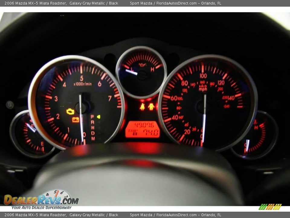 2006 Mazda MX-5 Miata Roadster Galaxy Gray Metallic / Black Photo #30