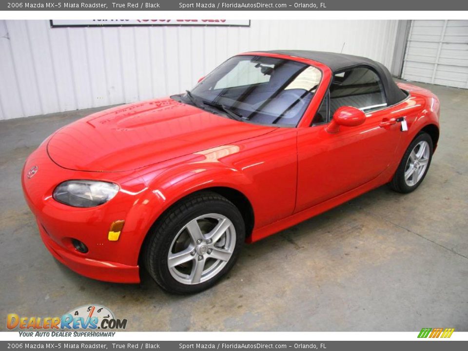 2006 Mazda MX-5 Miata Roadster True Red / Black Photo #4