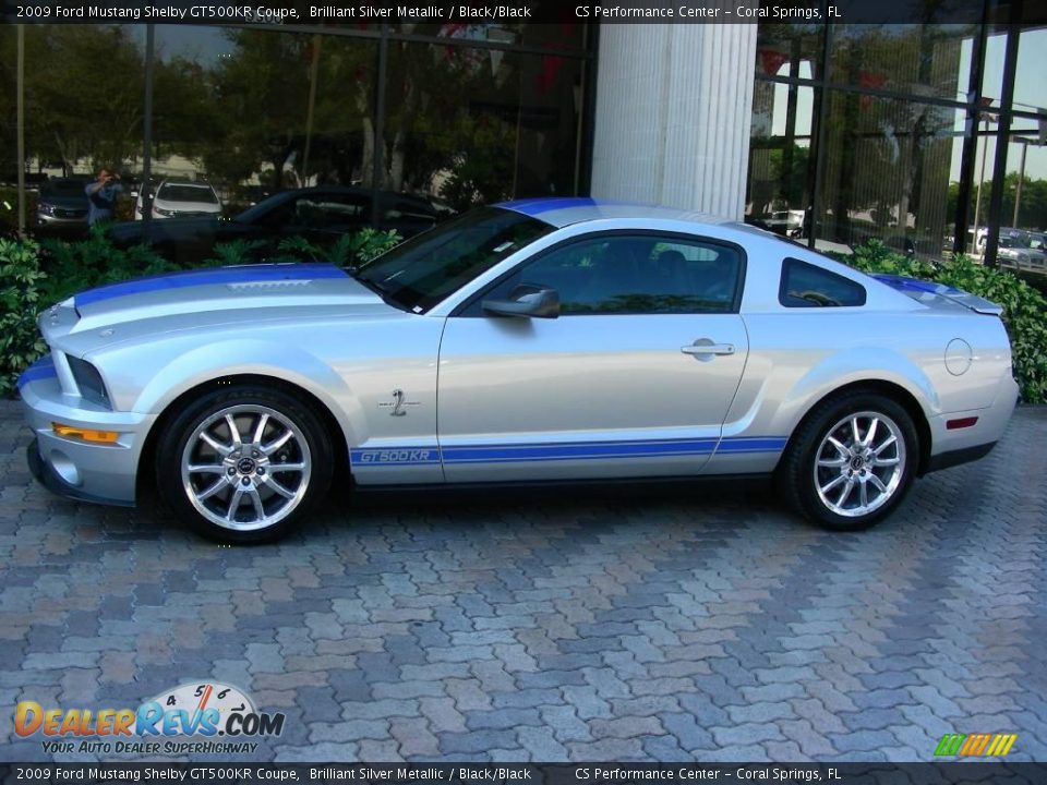 Brilliant Silver Metallic 2009 Ford Mustang Shelby GT500KR Coupe Photo #2