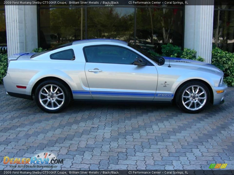 Brilliant Silver Metallic 2009 Ford Mustang Shelby GT500KR Coupe Photo #4