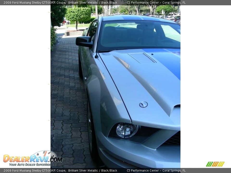 2009 Ford Mustang Shelby GT500KR Coupe Brilliant Silver Metallic / Black/Black Photo #6