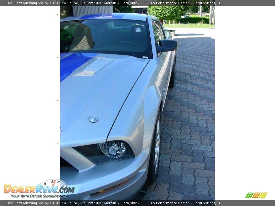 2009 Ford Mustang Shelby GT500KR Coupe Brilliant Silver Metallic / Black/Black Photo #7