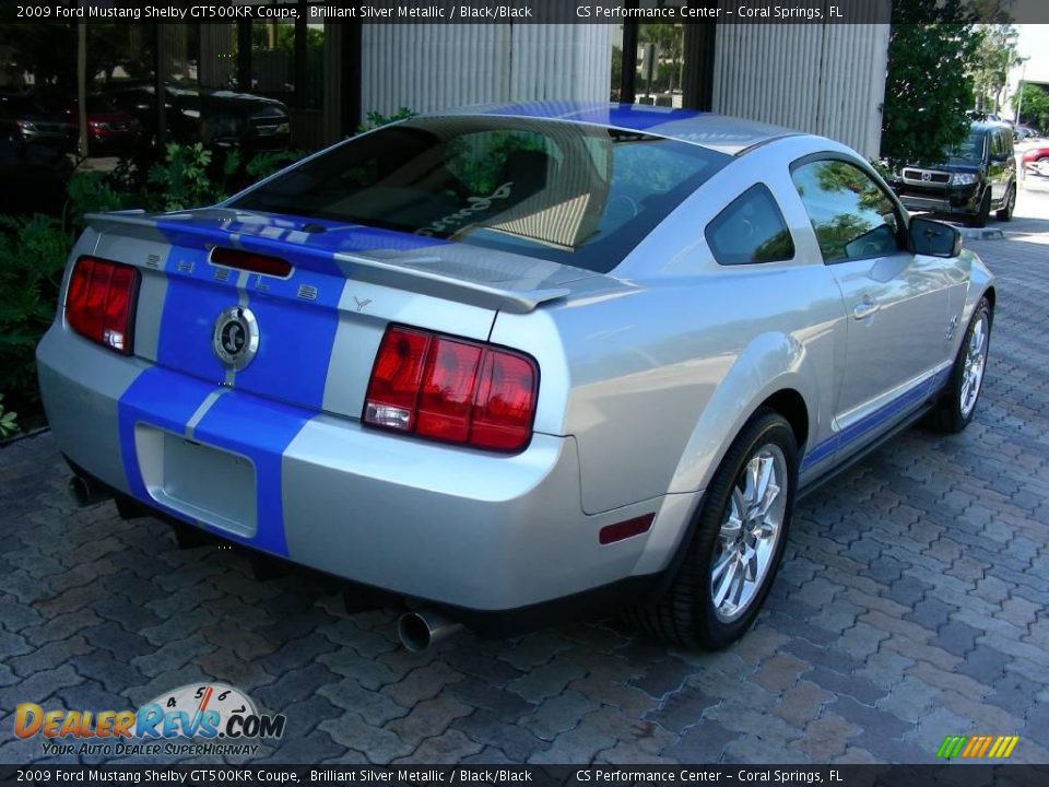 Brilliant Silver Metallic 2009 Ford Mustang Shelby GT500KR Coupe Photo #9