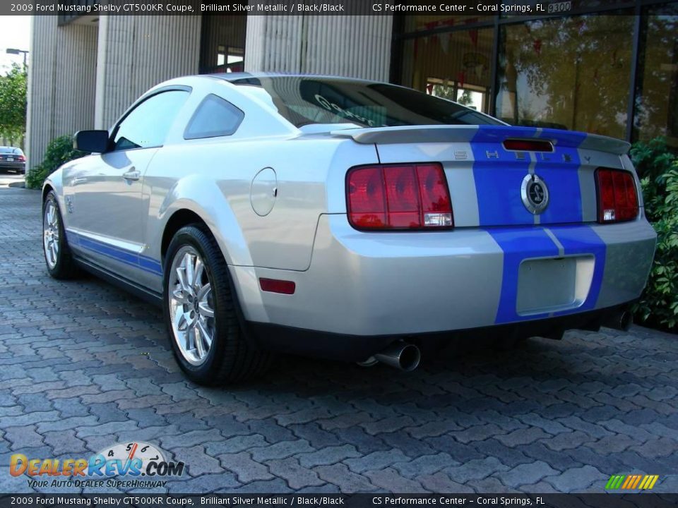 Brilliant Silver Metallic 2009 Ford Mustang Shelby GT500KR Coupe Photo #10