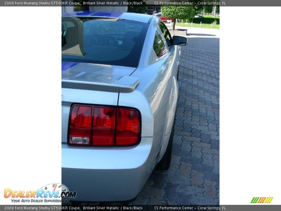 2009 Ford Mustang Shelby GT500KR Coupe Brilliant Silver Metallic / Black/Black Photo #12