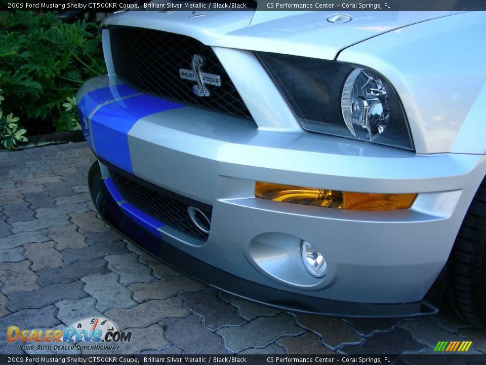 2009 Ford Mustang Shelby GT500KR Coupe Brilliant Silver Metallic / Black/Black Photo #14