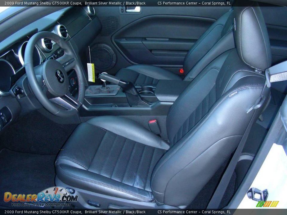 Black/Black Interior - 2009 Ford Mustang Shelby GT500KR Coupe Photo #18