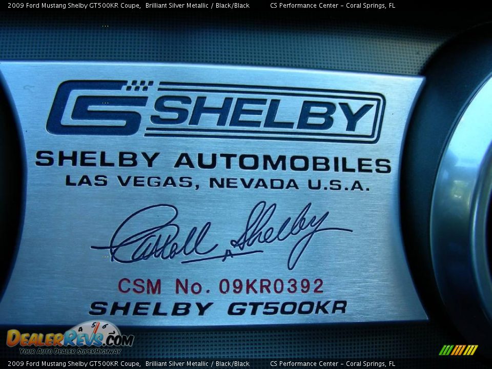 2009 Ford Mustang Shelby GT500KR Coupe Logo Photo #32