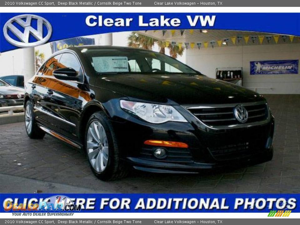 2010 Volkswagen CC Sport Deep Black Metallic / Cornsilk Beige Two Tone Photo #1