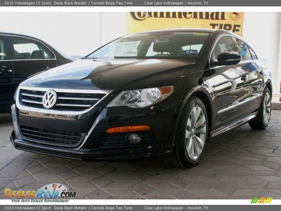 2010 Volkswagen CC Sport Deep Black Metallic / Cornsilk Beige Two Tone Photo #3