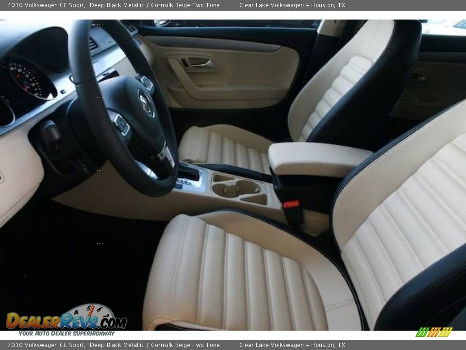 2010 Volkswagen CC Sport Deep Black Metallic / Cornsilk Beige Two Tone Photo #5