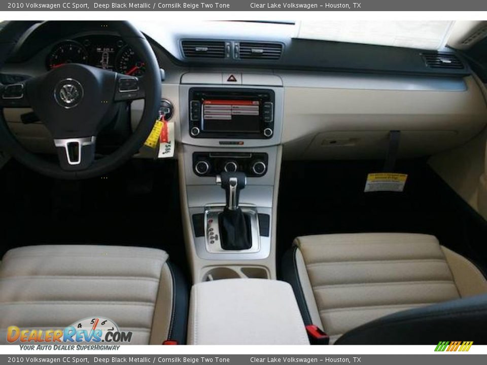 2010 Volkswagen CC Sport Deep Black Metallic / Cornsilk Beige Two Tone Photo #6