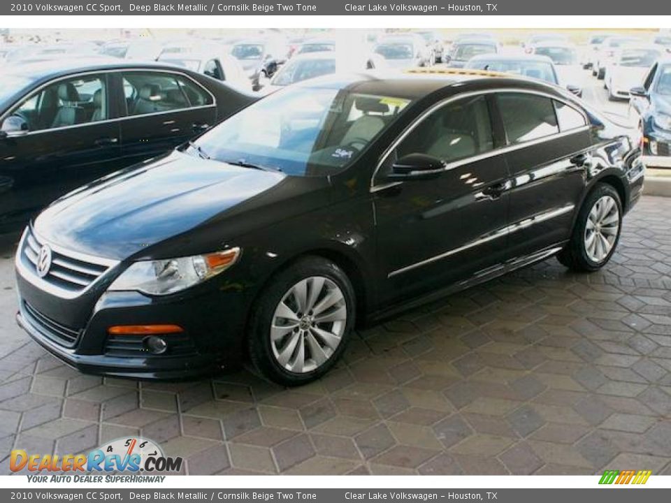 2010 Volkswagen CC Sport Deep Black Metallic / Cornsilk Beige Two Tone Photo #10