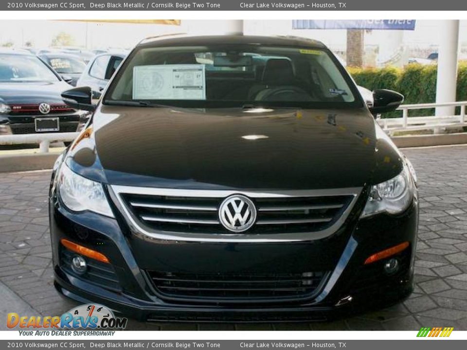 2010 Volkswagen CC Sport Deep Black Metallic / Cornsilk Beige Two Tone Photo #12