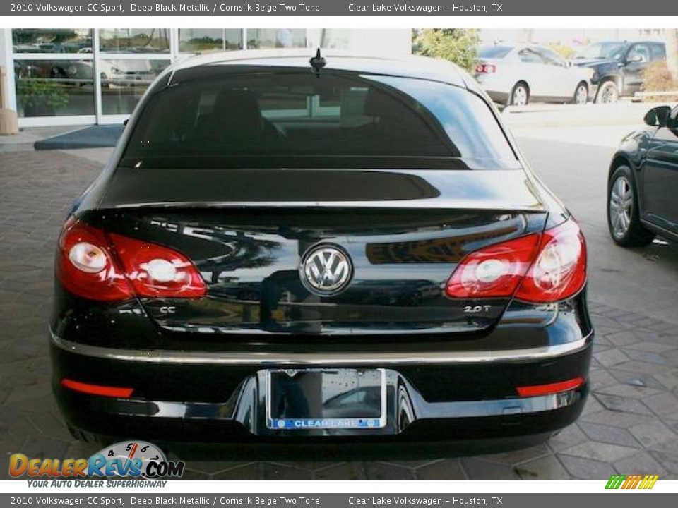 2010 Volkswagen CC Sport Deep Black Metallic / Cornsilk Beige Two Tone Photo #13
