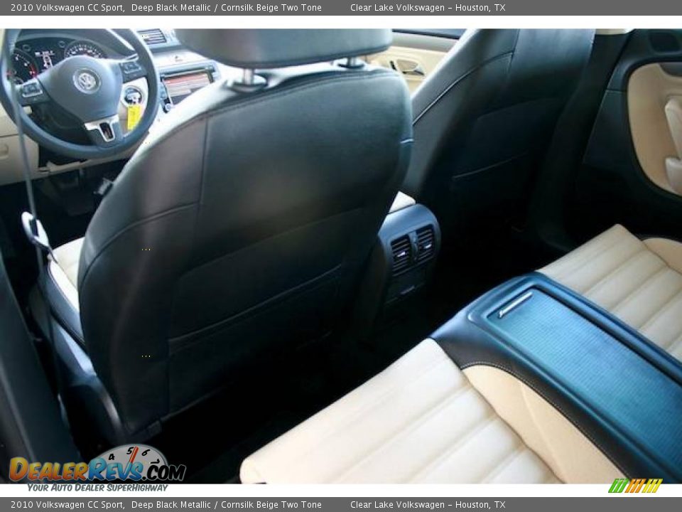 2010 Volkswagen CC Sport Deep Black Metallic / Cornsilk Beige Two Tone Photo #14
