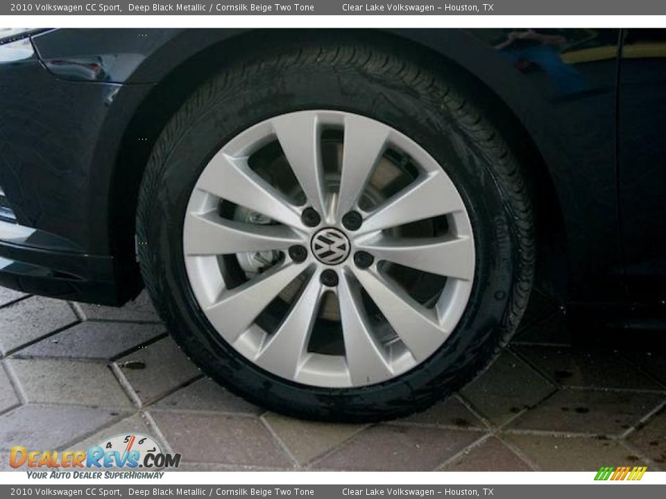 2010 Volkswagen CC Sport Deep Black Metallic / Cornsilk Beige Two Tone Photo #15