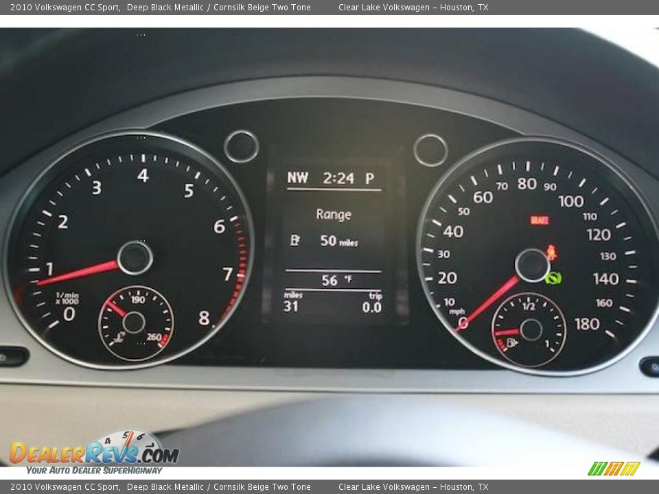 2010 Volkswagen CC Sport Deep Black Metallic / Cornsilk Beige Two Tone Photo #20