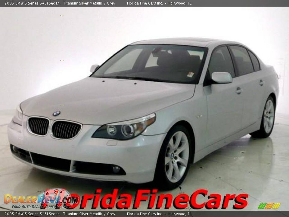 2005 BMW 5 Series 545i Sedan Titanium Silver Metallic / Grey Photo #1