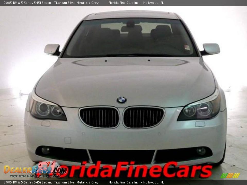 2005 BMW 5 Series 545i Sedan Titanium Silver Metallic / Grey Photo #5