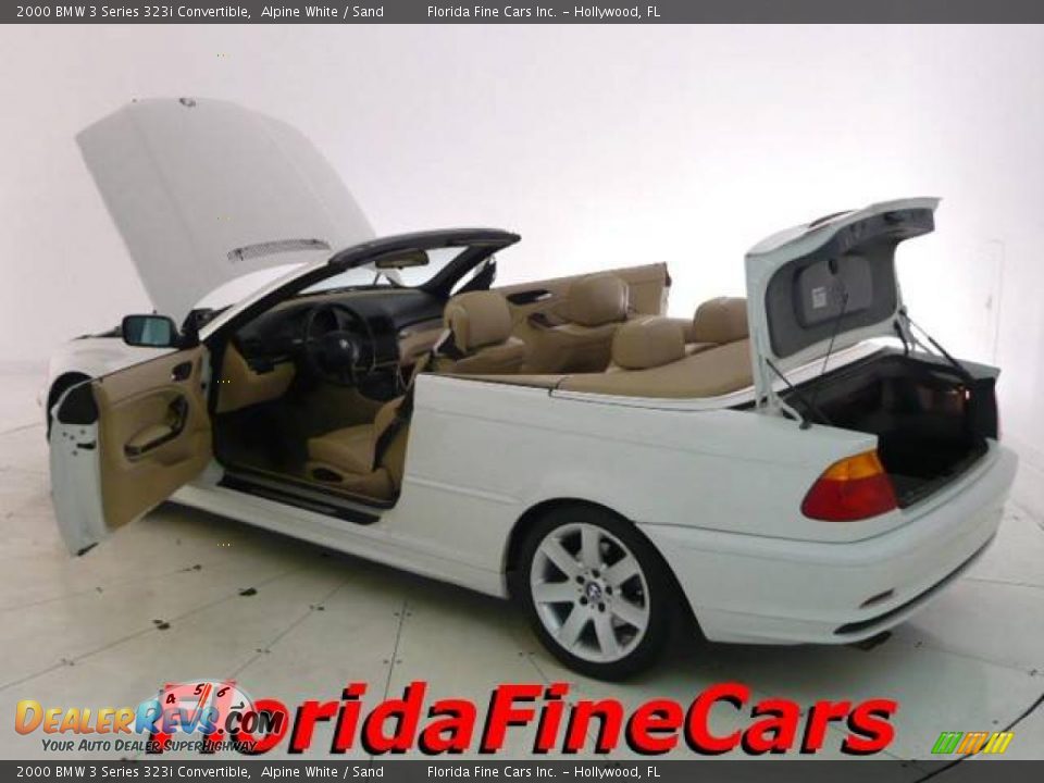 2000 BMW 3 Series 323i Convertible Alpine White / Sand Photo #8